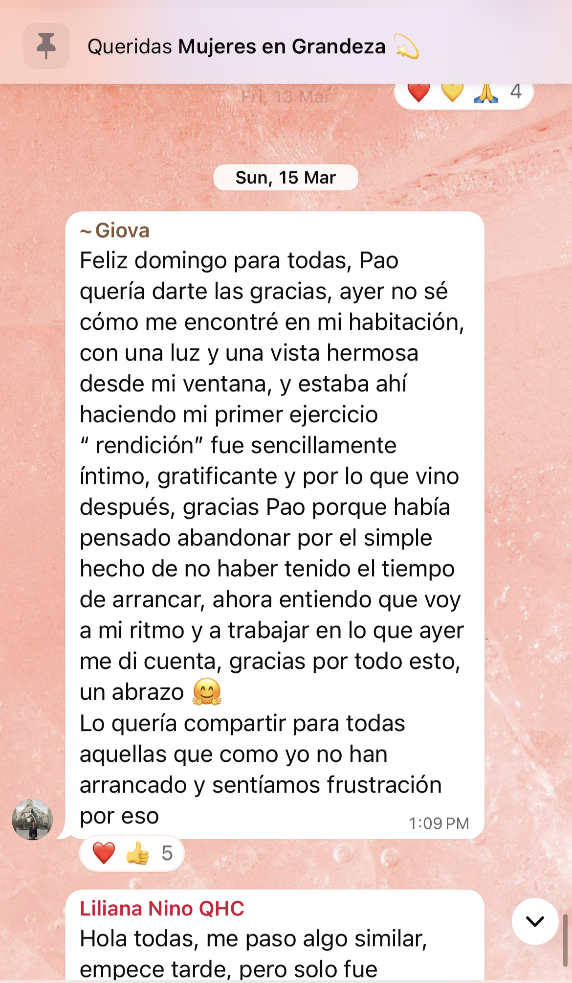 Testimonio de la comunidad Mujer en Grandeza