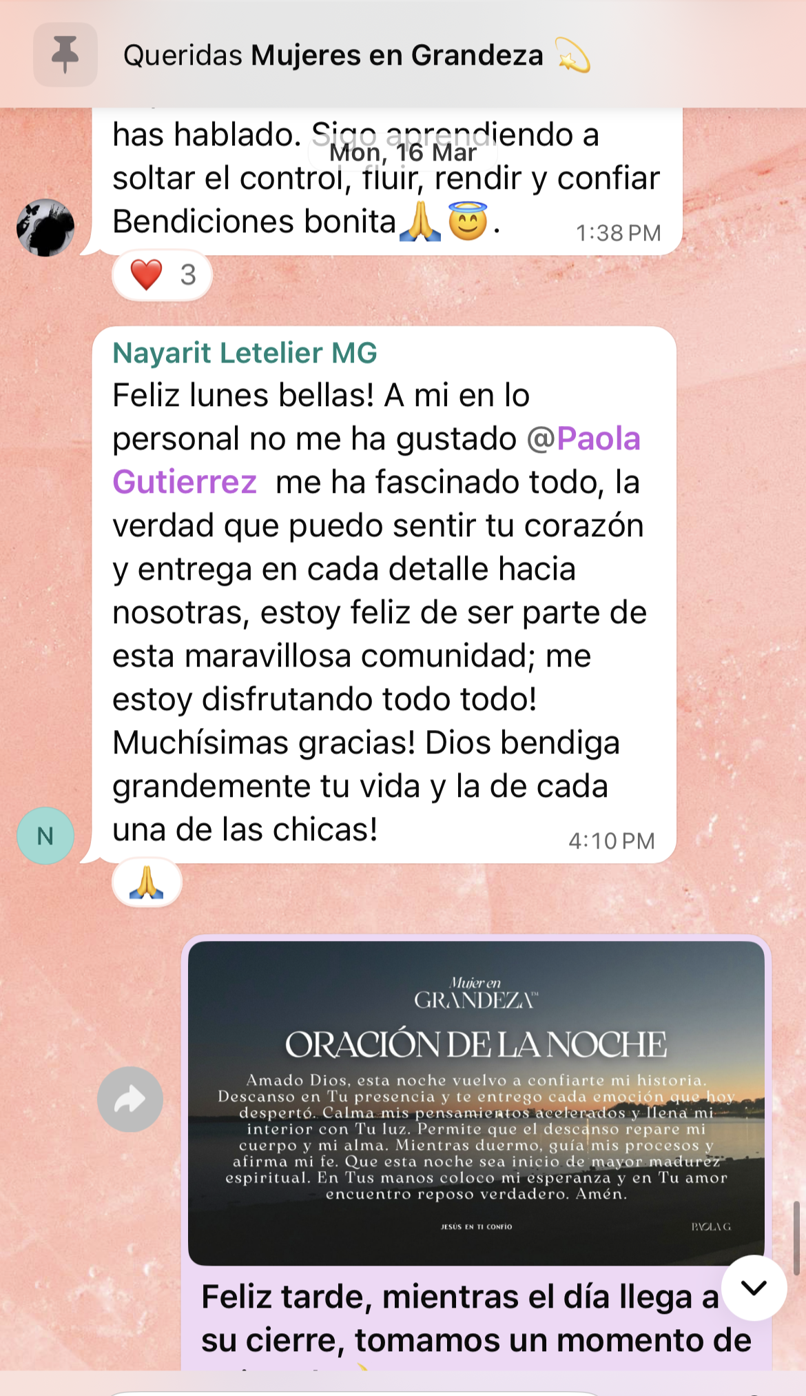 Testimonio de la comunidad Mujer en Grandeza