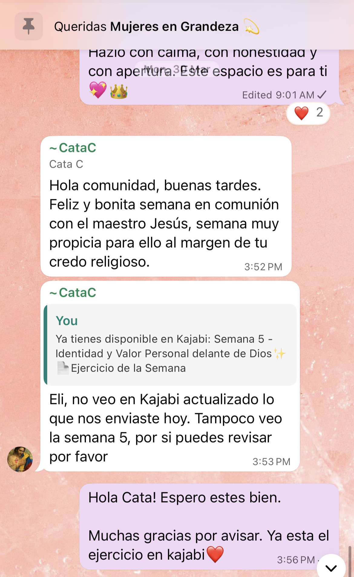Testimonio de la comunidad Mujer en Grandeza