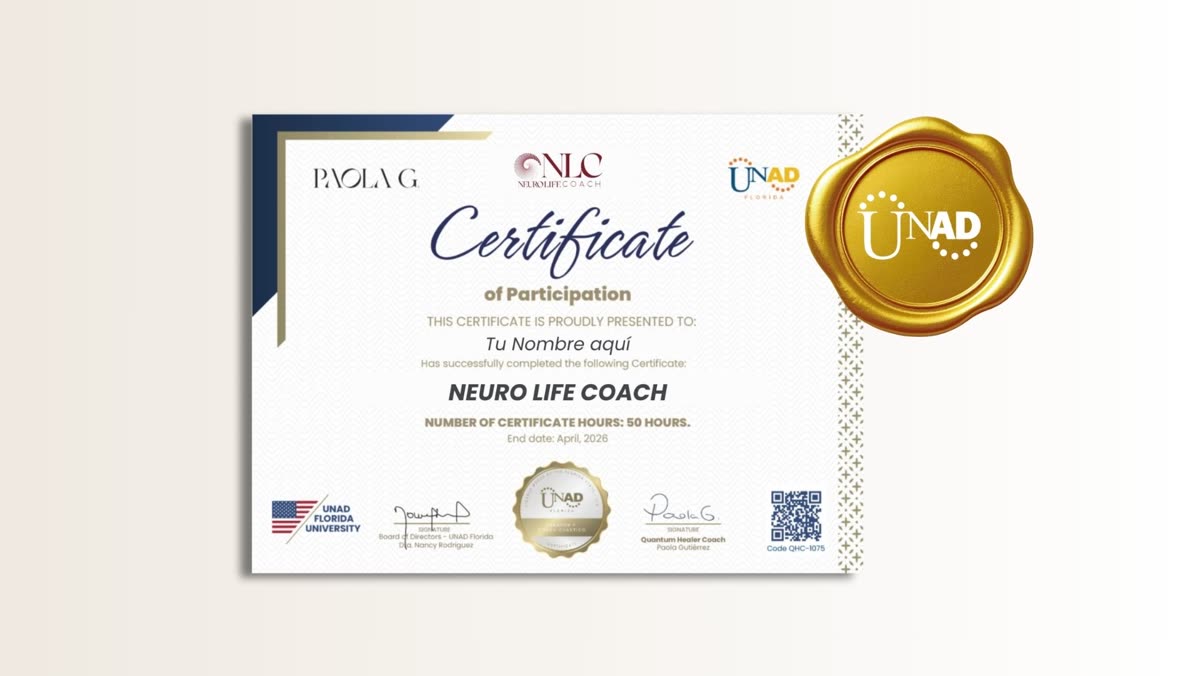 Certificado oficial avalado por UNAD Florida